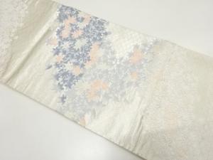 アンティーク　紅葉に青海波模様織り出し袋帯（材料）